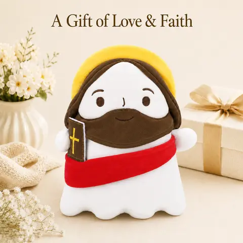 Jesus Plush Toy, 10-Inch Soft and Cuddly Stuffed Doll, Christian Gift for Kids and Adults, Baptism, Sunday School, Birthday, Holiday, Cozy, Huggable, Collectible, Soft Plush Toy