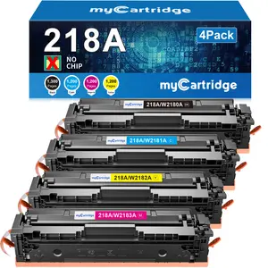 218A Toner Cartridges 4 Pack (No Chip) Compatible Replacement for HP 218A 218X