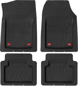 K&K Auto Accessories Joker 3D Full Size Car Floor Mat Thick 8 Lb Heavy Duty Durable Universal Black Deep Dish for Cars SUVs Minivan Truck