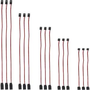 15 Pieces Servo Extension Cables Servo Extension Cord Male to Female RC Wire Cable Compatible with RC JR Futaba Car Airplanes(3.9 Inch, 5.9 Inch, 11.8 Inch, 19.7 Inch, 23.6 Inch)