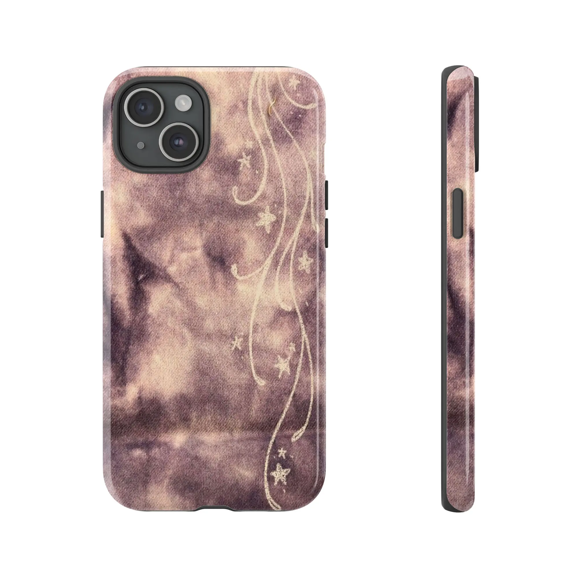 Vintage Celestial Grunge Phone Case  Dreamy Purple Starry Swirl Design,  Aesthetic Cover for iPhone 16, 15, 14, 13, 12, 11, X, SE & Samsung Galaxy  S21 to S24 Series - TikTok Shop