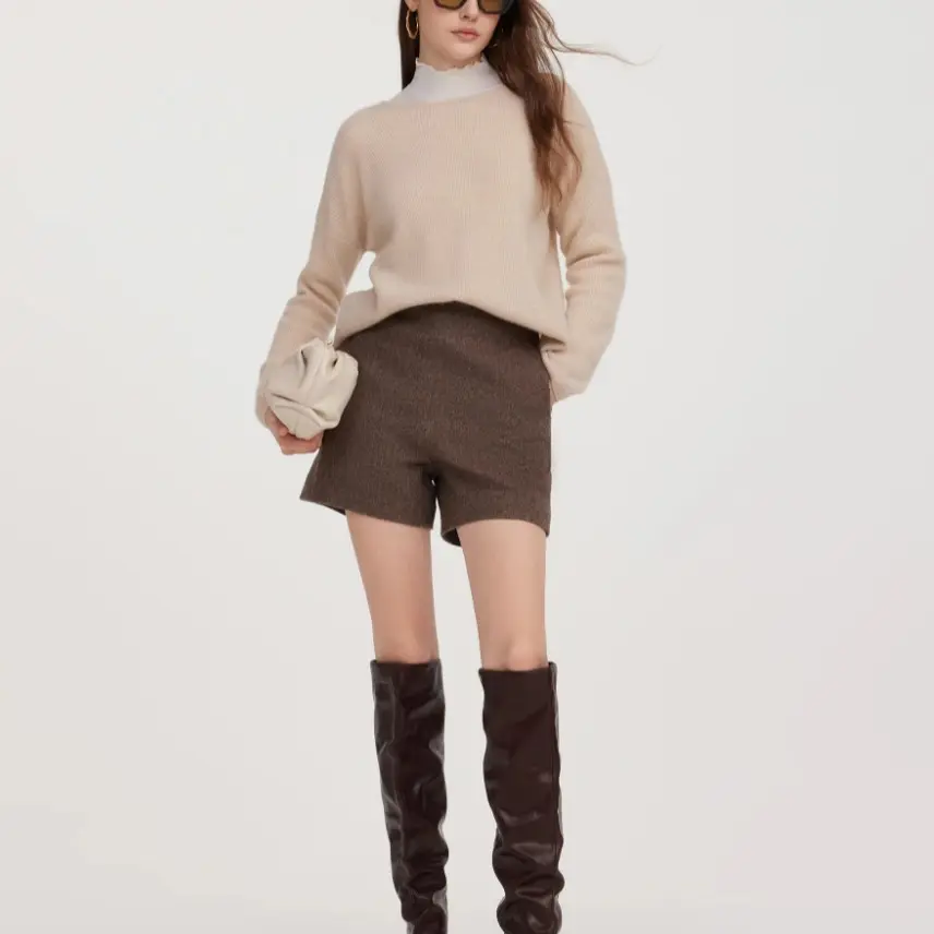 100% Washable Wool Women Shorts Breathable Bottom