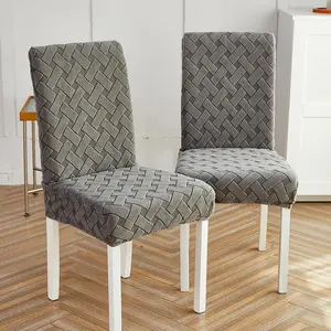 4/6 Pieces Jacquard Dining Chair Covers, One Size Fits All, Removable and Washable, Suitable for Restaurants, Parties and Home Decoration, Suitable for Kitchen and Hotel Use, Dining Chair Slipcover