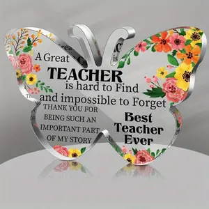 Teacher Valentine Gift Teacher Appreciation Gifts Teacher Thank You Gifts Teacher Gift from Student Teacher Retirement Gifts Teacher Gift Teacher Office Decor Keepsake (Butterfly)  Graduation Decorations