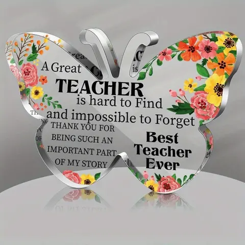 Teacher Valentine Gift Teacher Appreciation Gifts Teacher Thank You Gifts Teacher Gift from Student Teacher Retirement Gifts Teacher Gift Teacher Office Decor Keepsake (Butterfly)  Graduation Decorations