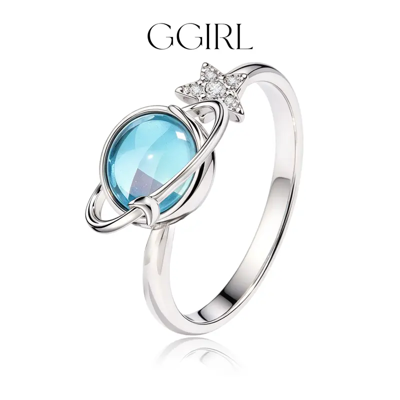 GGIRL To My Daughter Fidget Ring Anxiety Meditation Ring for Women Star And Moon Rotatable Ring Holiday Haul Gift For The Daughter Witchy Jewelry Fashion Jewelry Gift for Holiday Haul Christmas Birthdays Anniversaries
