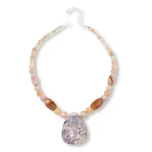 Mine Finds by Jay King Sterling Silver Multicolor Sakura Chalcedony 18" Necklace