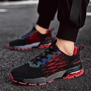 Mesler Men's Sporty Solid RoundToe Laces Trainers, Fashionable Lace UpFront Mesh Breathable Comfortable Sports Air Running Shoes Sporty Lightweight Breathable Running Shoes For Exercise & Daily Wear