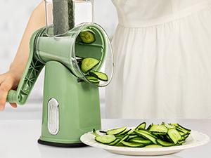 SUSTEAS Rotating Food Grater Chopper with Handle, with 5 Well-Designed Blades and Strong Suction Cup Base, Comes with 1 Blade Storage Box Vegetable Cutting Slicer Vegetable Slicer Dicer Kitchen Utensils Vegetable Fruit Cutter SUSTEAS Rotating Food Grater Chopper with Handle, with 5 Well-Designed Blades and Strong Suction Cup Base, Comes with 1 Blade Storage Box Vegetable Cutting Slicer Vegetable Slicer Dicer Kitchen Utensils Vegetable Fruit Cutter