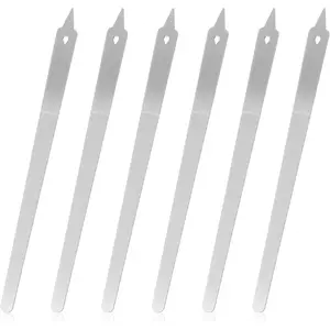 Diamond Deb Nail File, Stainless Steel Nails Dresser with Metal Nail Files with Pointed Tip, for Natural Nails Manicure Pedicure - 6PCS (6Inch)