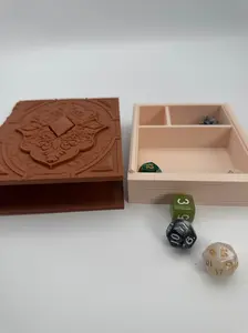 Book Themed Dice Tome Dice Holder & Rolling Tray for DND RPG Board Games Gift tower