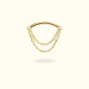 14k Yellow Gold Layered Hidden Helix Flat Back