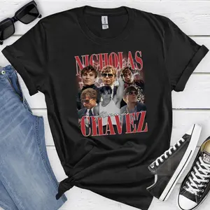 Nicholas Chavez Graphic T-Shirt, Retro Style Cotton Tee, Casual Streetwear for All Ages, Unisex Fashion Apparel