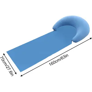 Outdoor Beach Mat with Inflatable Pillow, Portable PVC Material, Perfect for Sand, Grass, Backyard, Camping