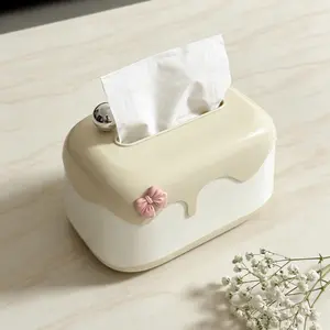 Luxury Multi-Functional Paper Towel Holder, Cute Automatic Spring Dispenser, Home Creative Tissue Box, Office Living Room Simple Cream Style