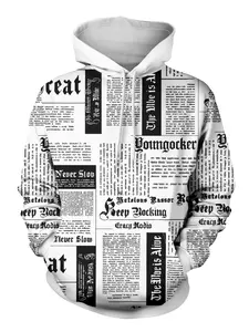 Men's Fashion Hoodie with Creative Graphic Print, Casual Fitted Sweatshirt with Kangaroo Pocket, Fall & Winter Wear