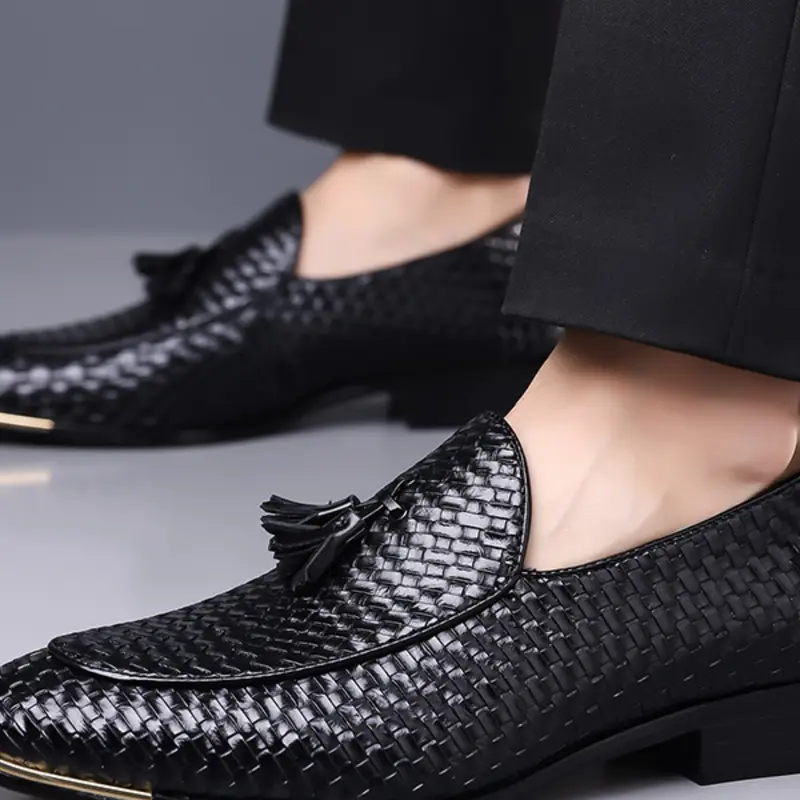 Crocodile Pattern Formal Work Office Shoes, Business Style Footwear, PU Leather Above Ankle, Elegant Rubber Sole, All Seasons, Retro Filter Effect, Footwear