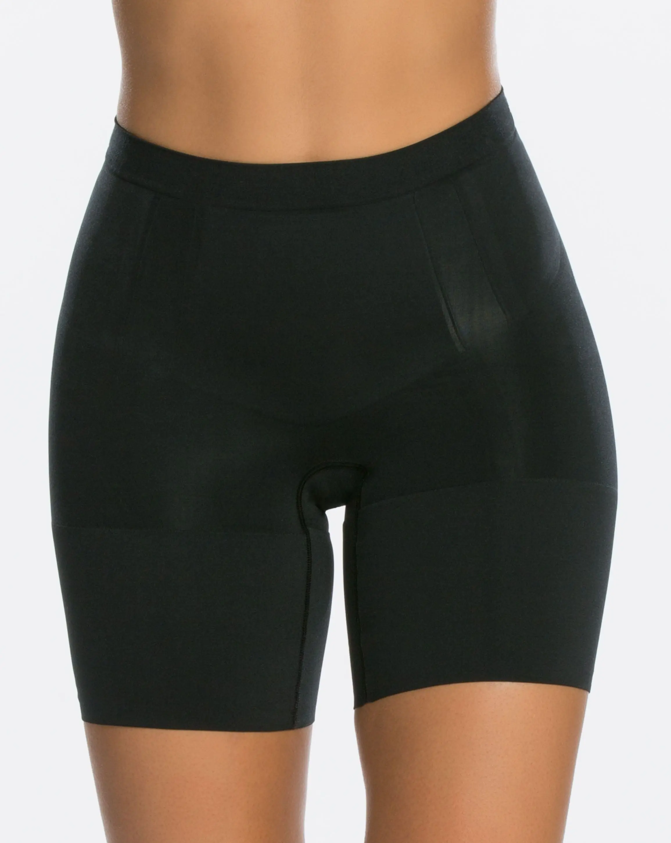 Women's High-Waist Compression Shapewear, Seamless Mid-Thigh Body Shaper in Nylon Spandex with Tummy Control and Butt Lift