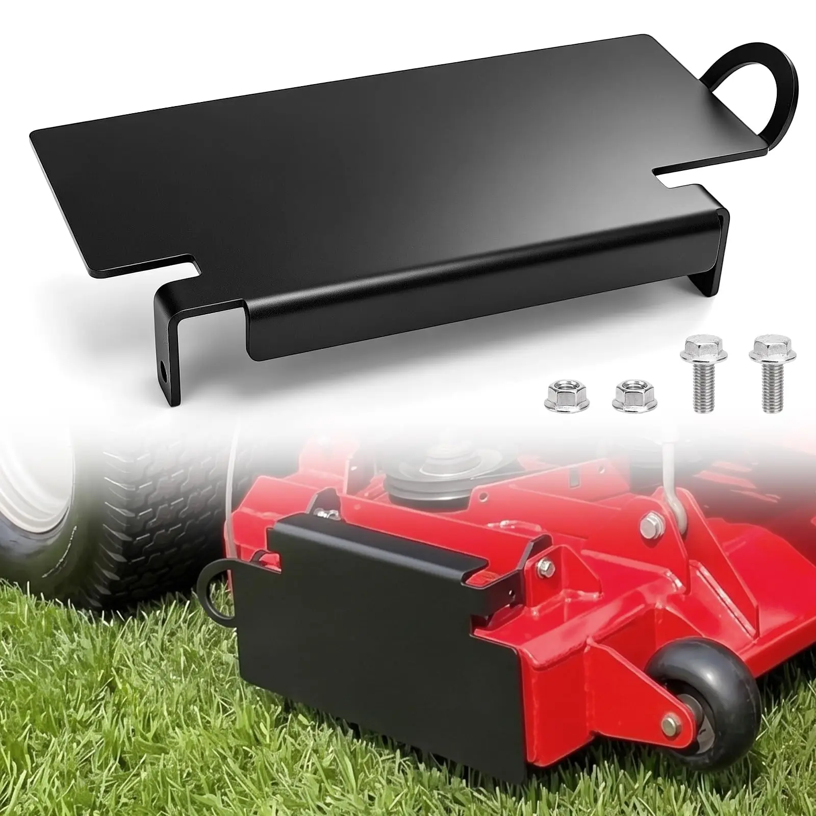 Carbon Steel Open-Close Chute Blocker Plate, 1 Set of Mulch Swivel Plate for Exmark Radius E/S Series Radius Mower with Deck Size Fit for 48" 52" 60" Decks