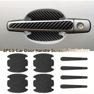 8-Piece Car Door Handle Protector Set, Anti-Scratch Wrist Guard, Fingernail Scratch Prevention, Paint Protection Film for Cars, Car Accessories