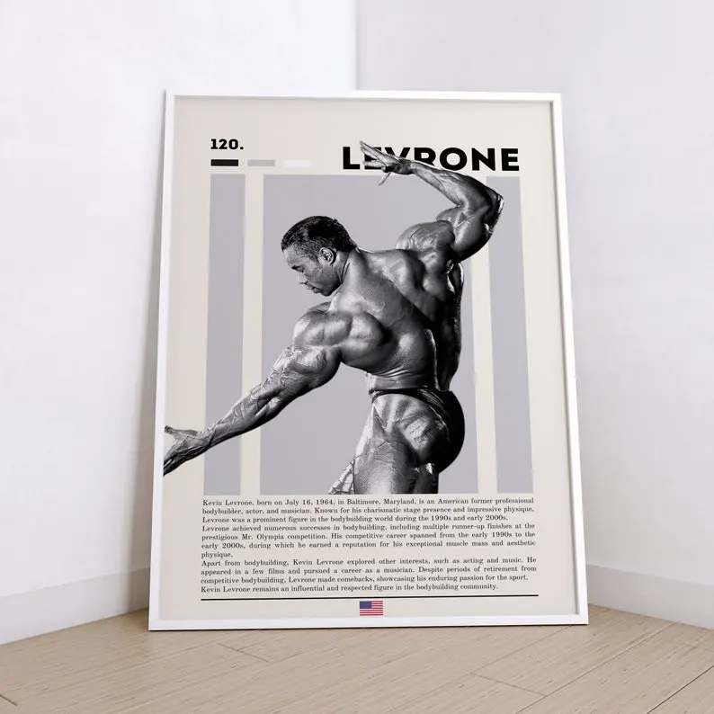 Bodybuilding Gym Decor, Motivational Fitness Poster, Man Cave Art, Gift For Him Artistic Frames