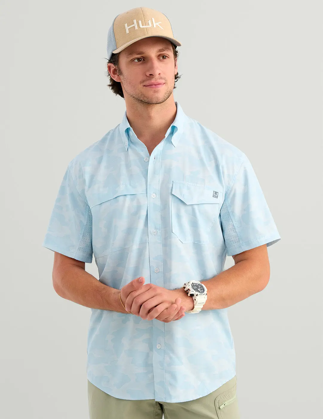 HUK Tide Point Short Sleeve Button-Down