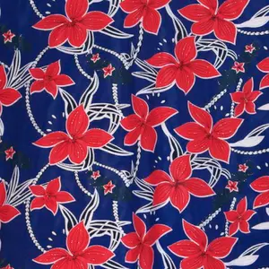 Large All Over Plumeria Glitter Finish Polyester Fabric, Polyester Material, Islands Textile for Sewing & Soft Furnishings