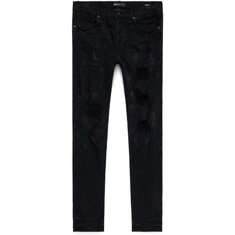 Purple Brand Black Oil Spill Jean Black