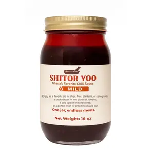 Shitor Yoo Chili Sauce (16oz MILD) – Spicy Ghanaian Side & Dipping Sauce | Meats  & Seafood Chili Condiment | Smoky, Bold Flavor