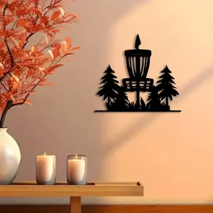 1pc Vintage Disc Golf and Tree Metal Wall Art, Vintage Disc Golf and Tree Statue Mural, Perfect for Indoor/Outdoor, Home, Office Decor, New Year Decor, Ideal Gift for Disc Golf Enthusiasts autumn home decor