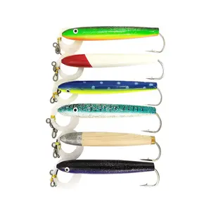 Sanhu 6" Rigged Cedar Plugs - 6 Pcs w/Lure Bag