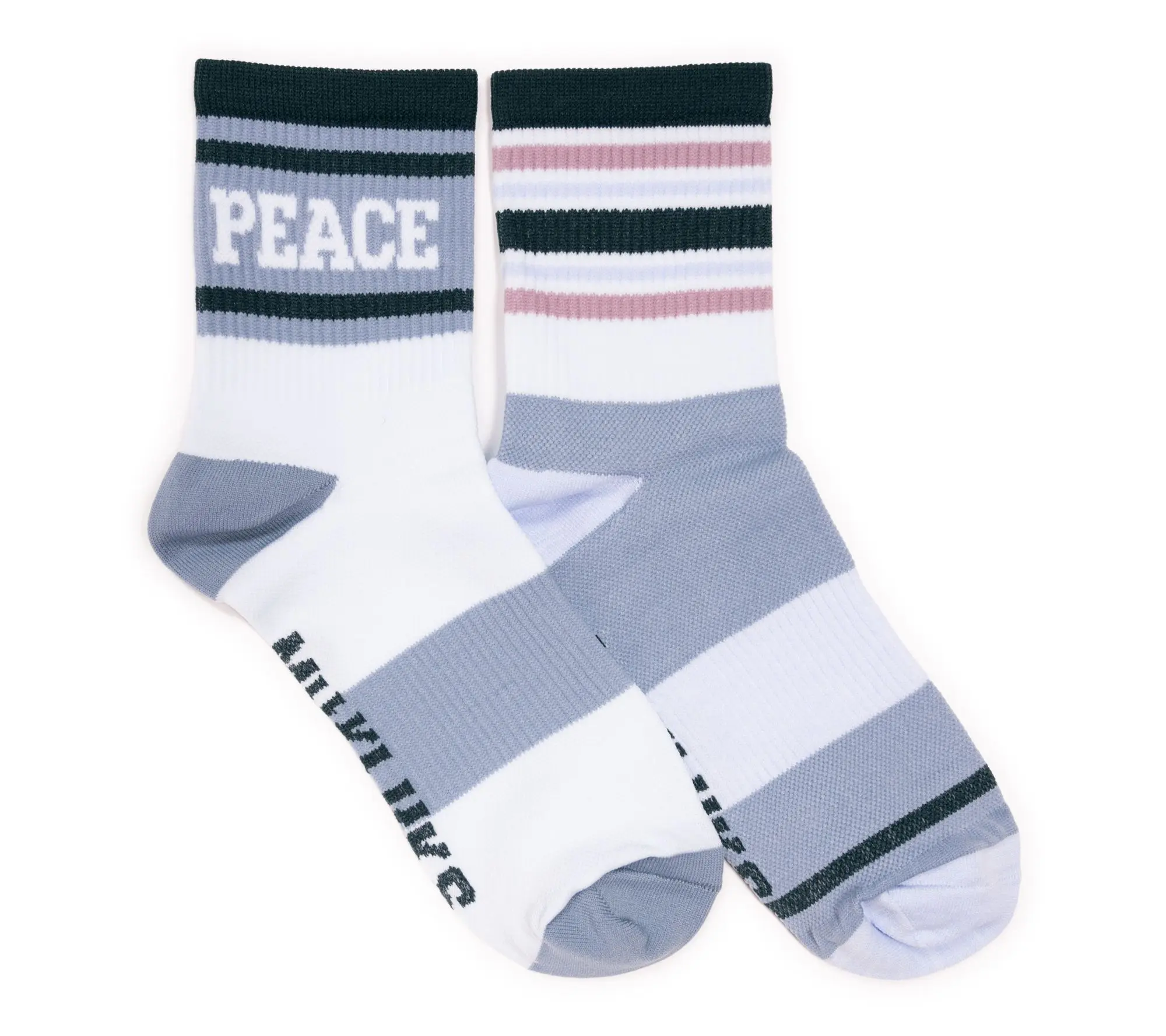 MUK LUKS Women's Set of 2 Quarter Crew Nylon Studio Socks