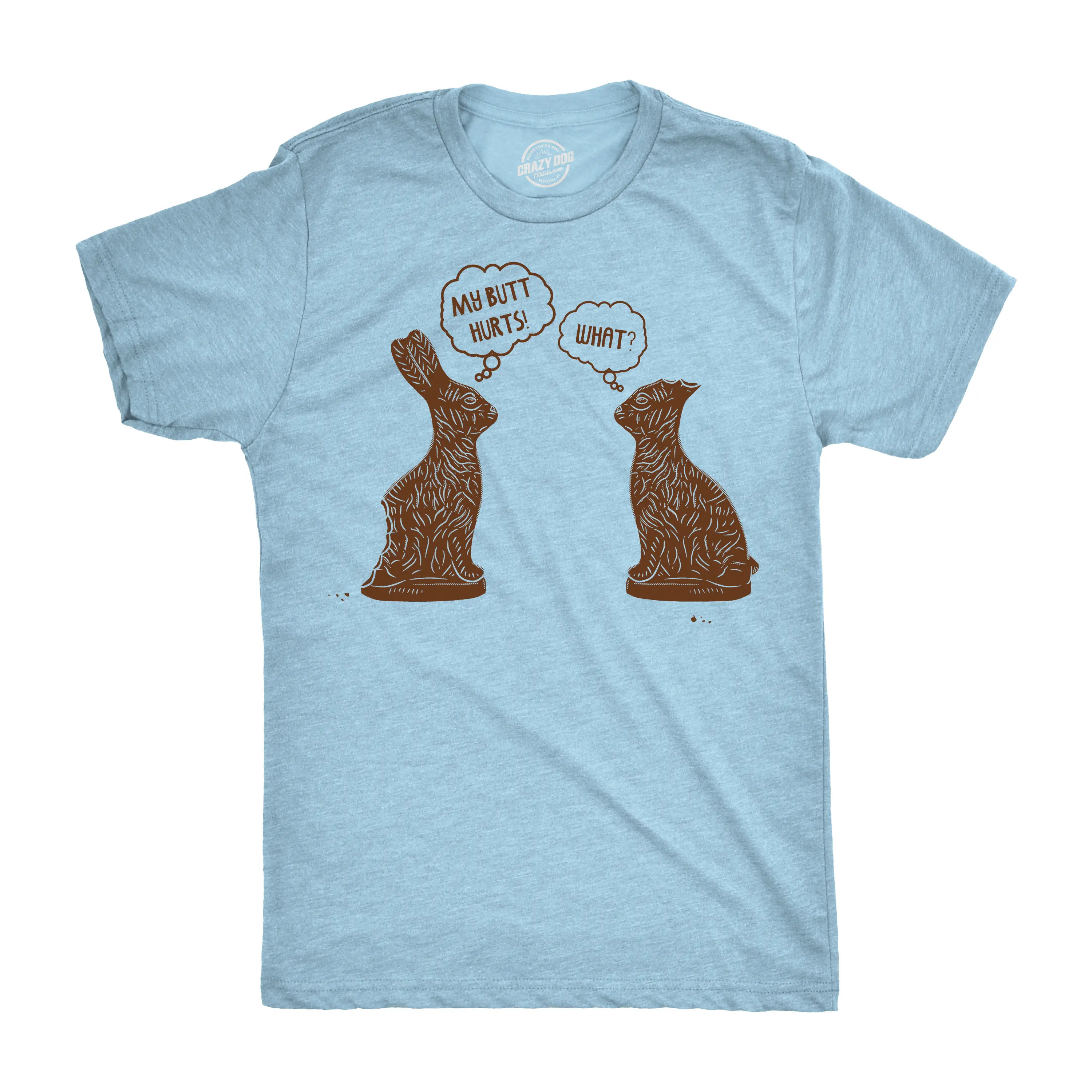 Mens My Butt Hurts T Shirt Funny Easter Egg Chocolate Bunny Sarcastic Gift Tee Mens Funny T Shirts Cool Vintage Fashion T-Shirt Gift Classic Menswear Easter Apparel for Men Funny Sarcastic Short Sleeve Novelty