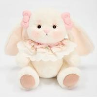 Bunny With pink Bow Hairpin & Lace Scarf