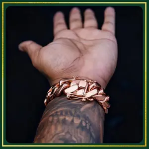 18K Rose Gold Vacuum Plated Copper with 5A+ Sri Lanka Zircon Dragon Clasp Bracelet Miami Italy Mexico & Micro Inspired for Women & Men Luxury Jewelry,Daily Wear,Casual Fashion,Gift Idea,,Classic,Hip Hop,Simple,