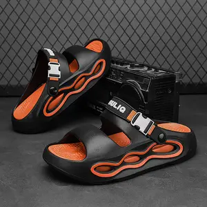 Trendy Chunky Tech Slides | Double-Strap Platform Clogs with Infinity Cut-Outs | Fashion Buckle Sport Mules for Men & Women | Non-Slip Cloud Sandals