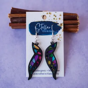 Stained Glass Fairy Wing Dangles