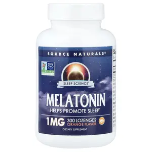 Source Naturals Sleep Science®, Melatonin, Orange, 1 mg, 300 Lozenges