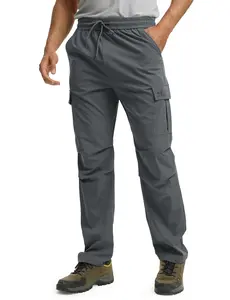 GEMYSE Men's Cargo Pants Joggers Hiking Stretch Sweatpants Outdoor Quick-Dry Lightweight Breathable pant with Multi Pockets Durability