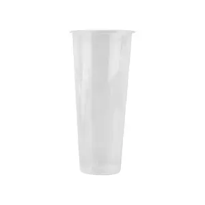 Custom Cup Factory Disposable Sturdy Heat Resistant 32oz Clear Premium PP Injection Plastic Cups, 90mm Diameter, 500 Pieces/Case