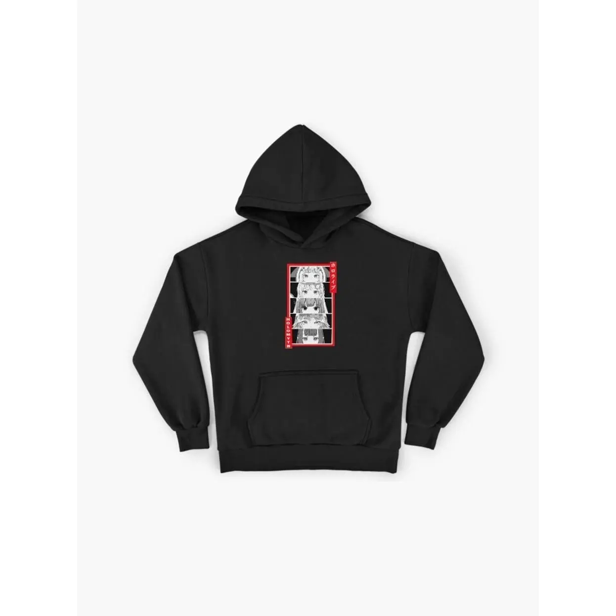 Amelia Watson Vtuber Clothing         Hololive EN Holomyth Black & White Panel       Hoodie       Anime Chibi Sweatshirt, Hoodie