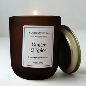 South Street Co. 10 oz Luxury Soy Candle - 100% Natural Wax, Clean Burn, Up to 50 Hours, Hand-Poured, USA Made