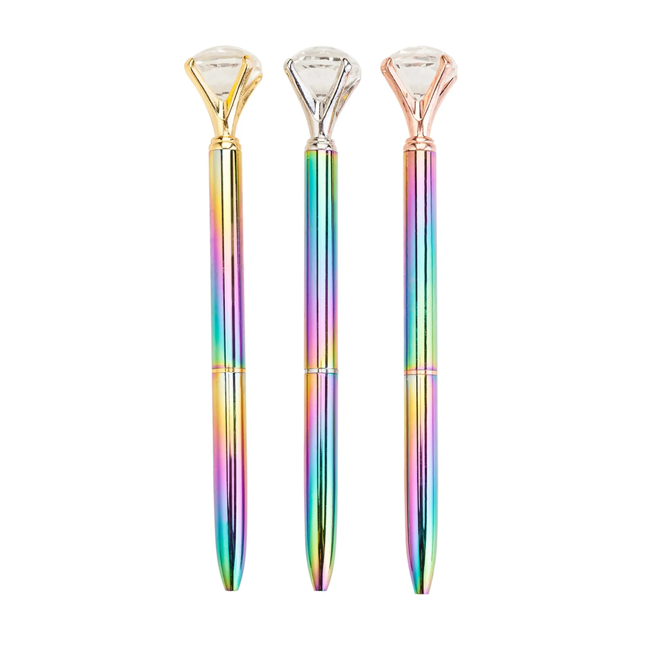 Crystal Pen, Rainbow Aesthetic Pen for Everyday Writing & Office Stationery Style, Rainbow Pens, Aesthetic Pens
