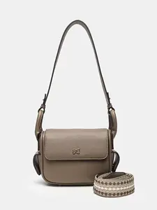 Minimalist Luxurious Alligator Texture American Woven Shoulder Bag, Vintage Soft Leather Crossbody Bag for Women, Casual Weekend