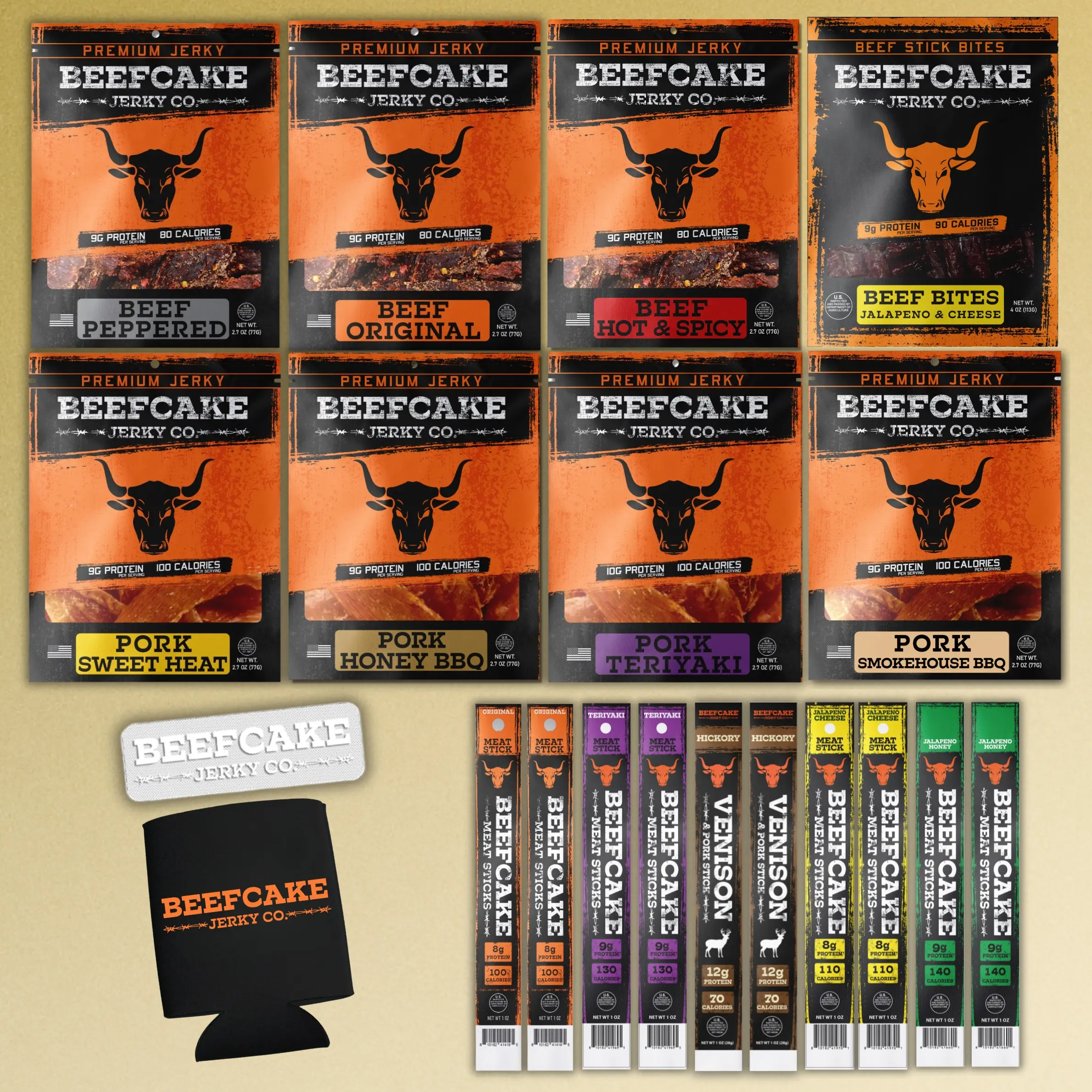 Jumbo Sampler Bundle - Variety Jerky Pack Multiple Flavors Pork Jerky Beef Jerky Meat Sticks