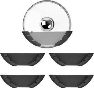 Universal Pot Lid Organizer for Cabinet, 5 count Pan  Organizers Inside Cabinet Door Wall Mount Pots Top Storage Rack Holder for Kitchen, Fits 6" to 13.5" (5pcs black)