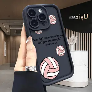 Volleyball Case for iPhone 17 Air 16 16e 15 14 13 12 11 Pro Max Plus X XS Drop Protection Shockproof Soft Silicone smartphone Cover Holiday gifts