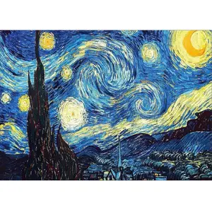 Van Gogh Starry Night Diamond Painting Kits,5D Diamond Art Van Gogh Full Drill Craft Painting Gift for Adult, Home Decor (30 x 40 cm /12 x 16 Inches)