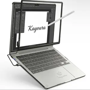 Magnetic Touchscreen Frame for MacBook Air 15 Inch, High-Precision Infrared Touchpad Support Multi-Gesture, Driver-Free Plug & Play Touch Screen Trackpad, Includes Protective Hard case, Passive Stylus