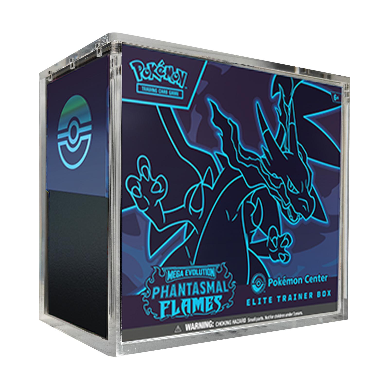 Acrylic Trainer Box Display Case Elite Trainer Cases Card Game Pokemon ETB Cases Magnetic Lid Portable Suitable for a variety of anime collections
